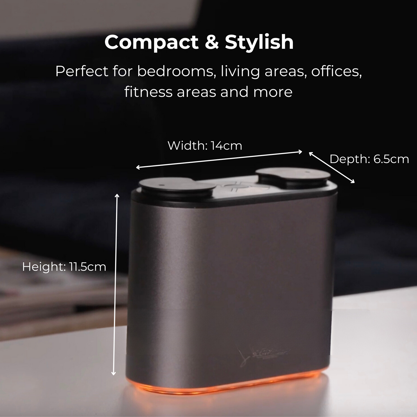 Dual Micro Scent Diffuser + 4x 10ml Bottles of fragrance